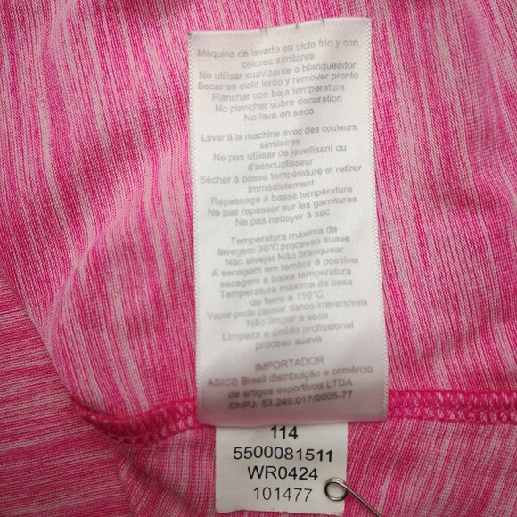 Asics Ladies Size Small Hot Pink Long Sleeves Round Neck & Hem Active Top - Picture 6 of 11